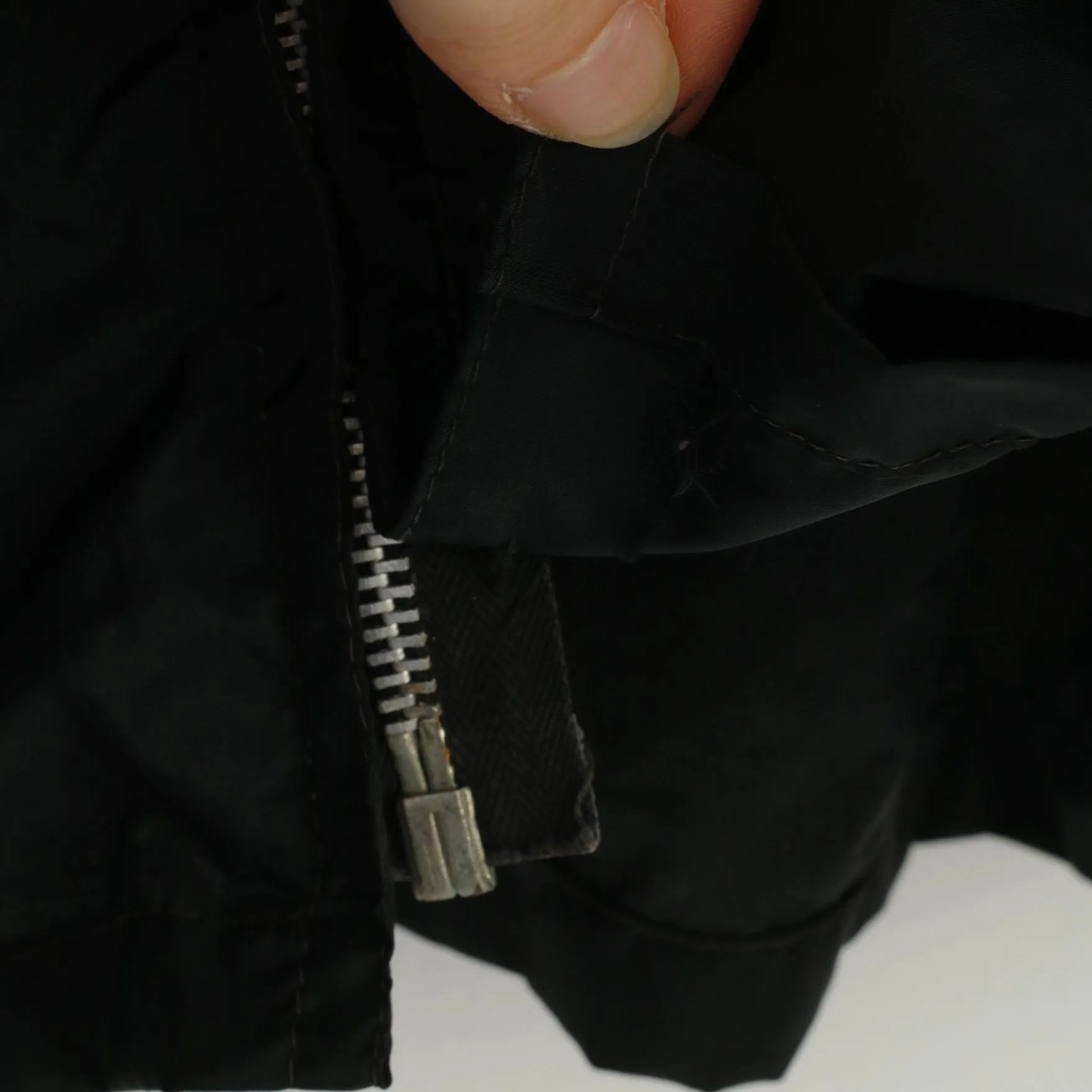 Handic Men XL Jacket Black Sportswear Full Zipper Nylon Vintage  Collar Pockets Top