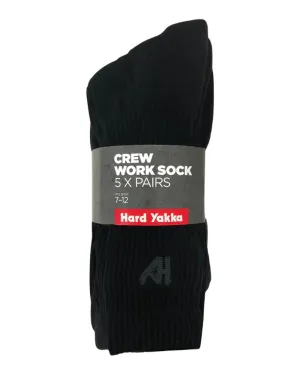 Hard Yakka Mens Crew Pack Work Socks