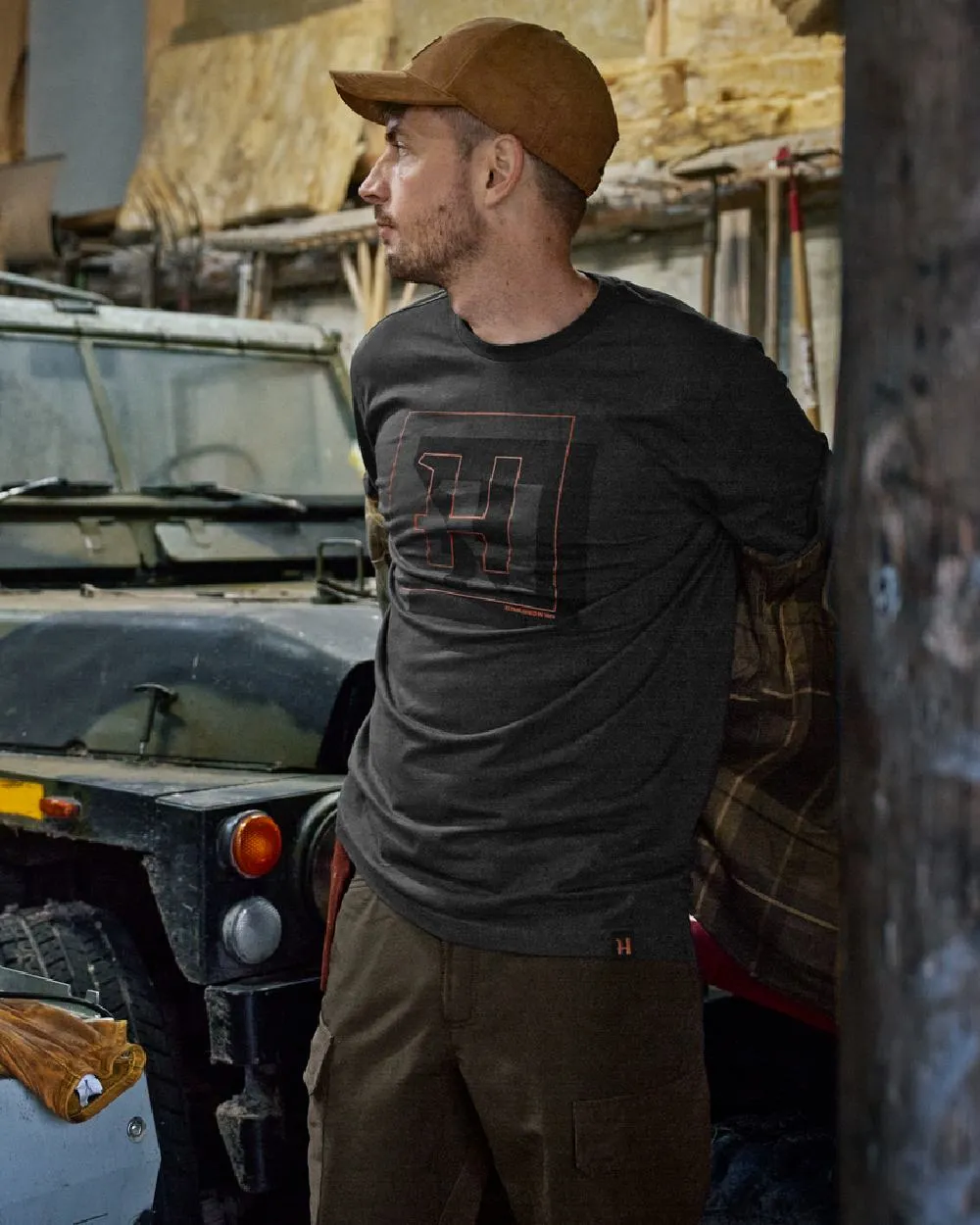 Harkila Mens H-Logo Short Sleeve T-shirt