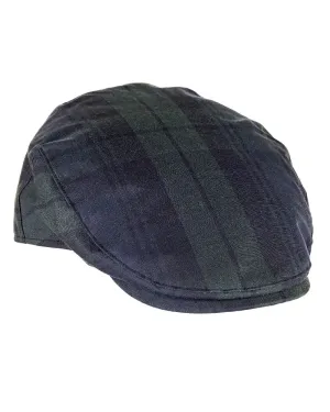 Heather Charles Tartan Wax Flat Cap