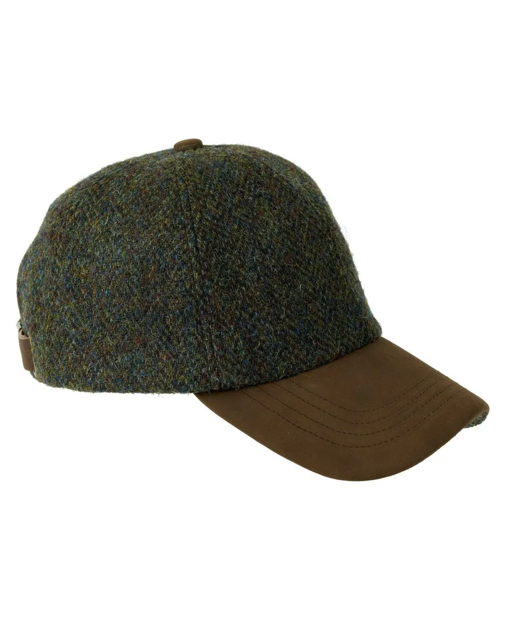Heather Glencairn Harris Tweed / Leather Peak Baseball Cap