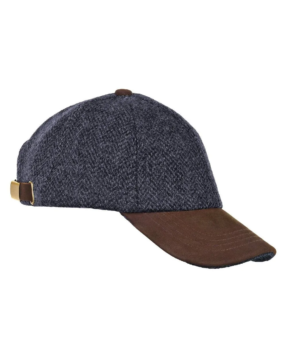 Heather Glencairn Harris Tweed / Leather Peak Baseball Cap