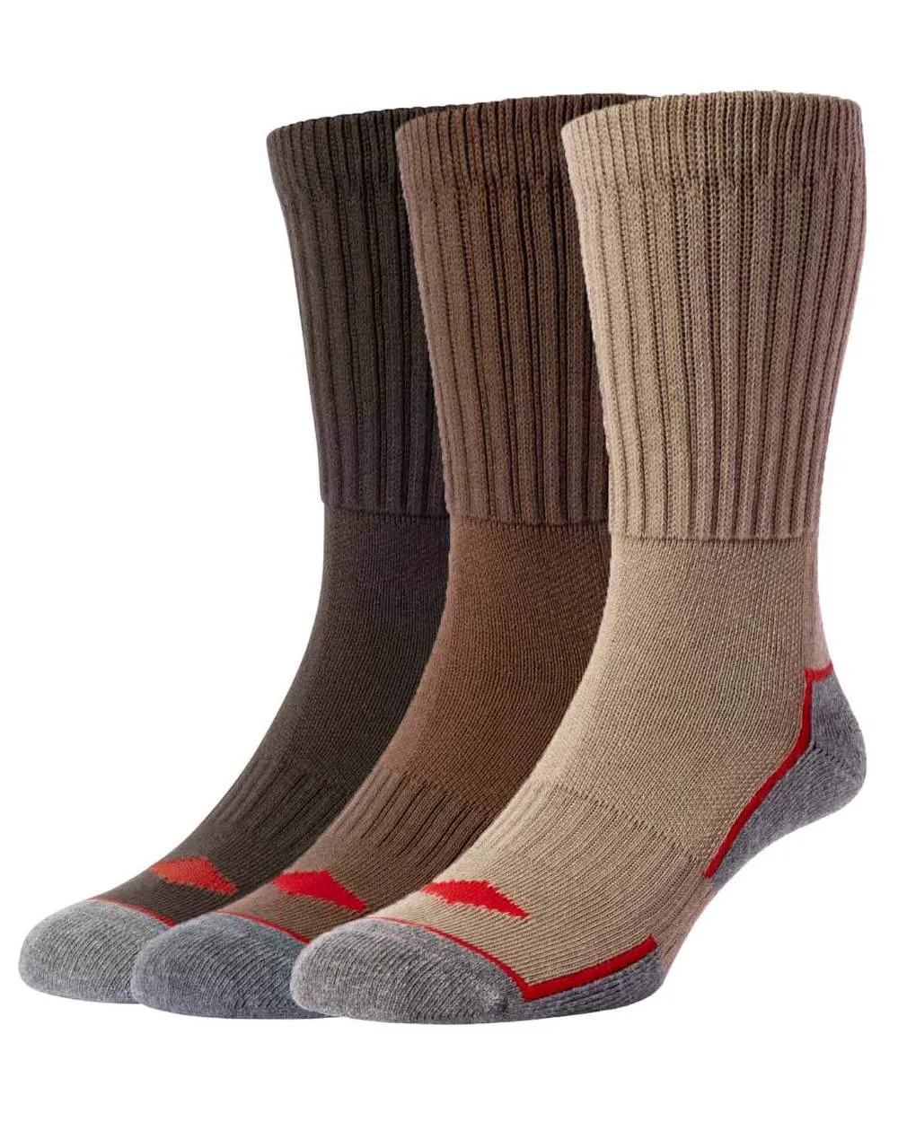 HJ Hall Long Cotton Comfort Top Work Sock Triple Pack