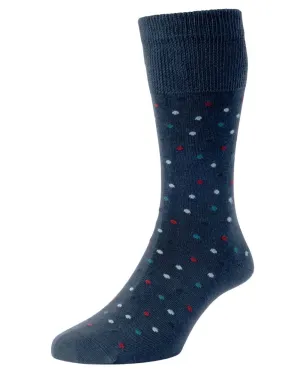HJ Hall Mini Spot Comfort Top Socks