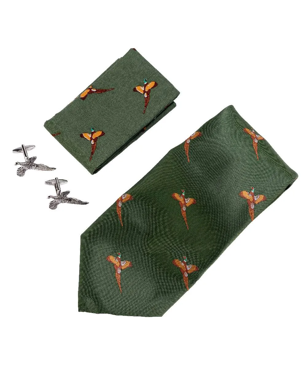 Jack Pyke Tie, Hanky and Cufflinks Gift Set Pheasant