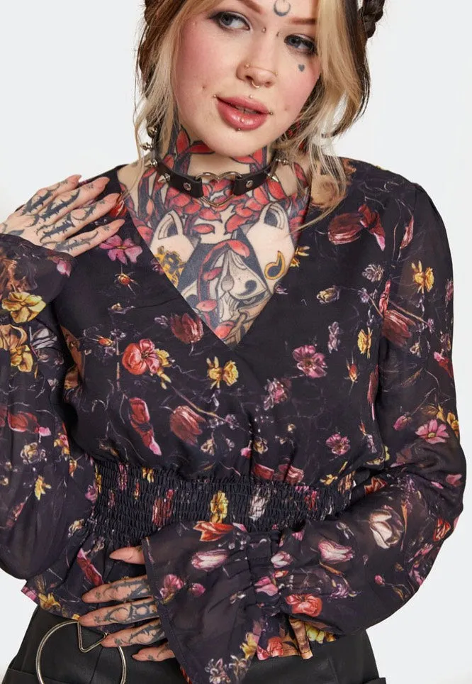 Jawbreaker - Garden Skull Print Multicoloured - Top