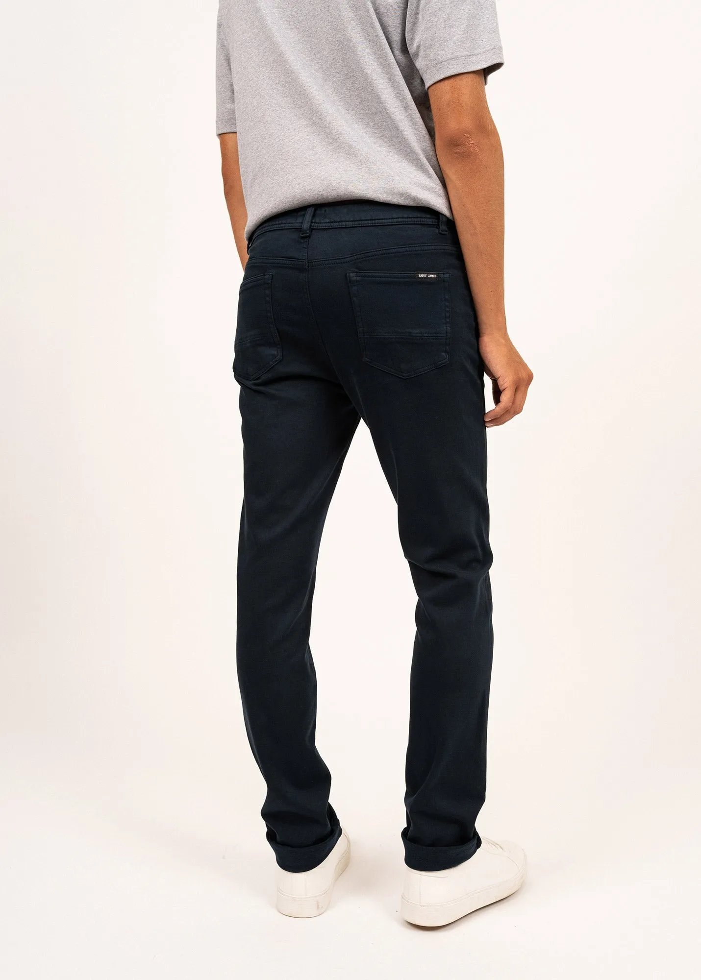Jean en maille Jasper - coupe confort, en coton mlang (AMIRAL)