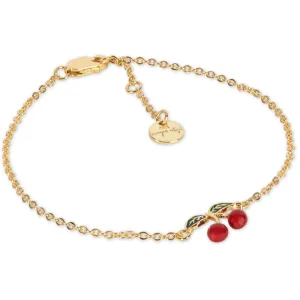 Konges Sljd Cherry 24K Gold Plated Cherry Bracelet