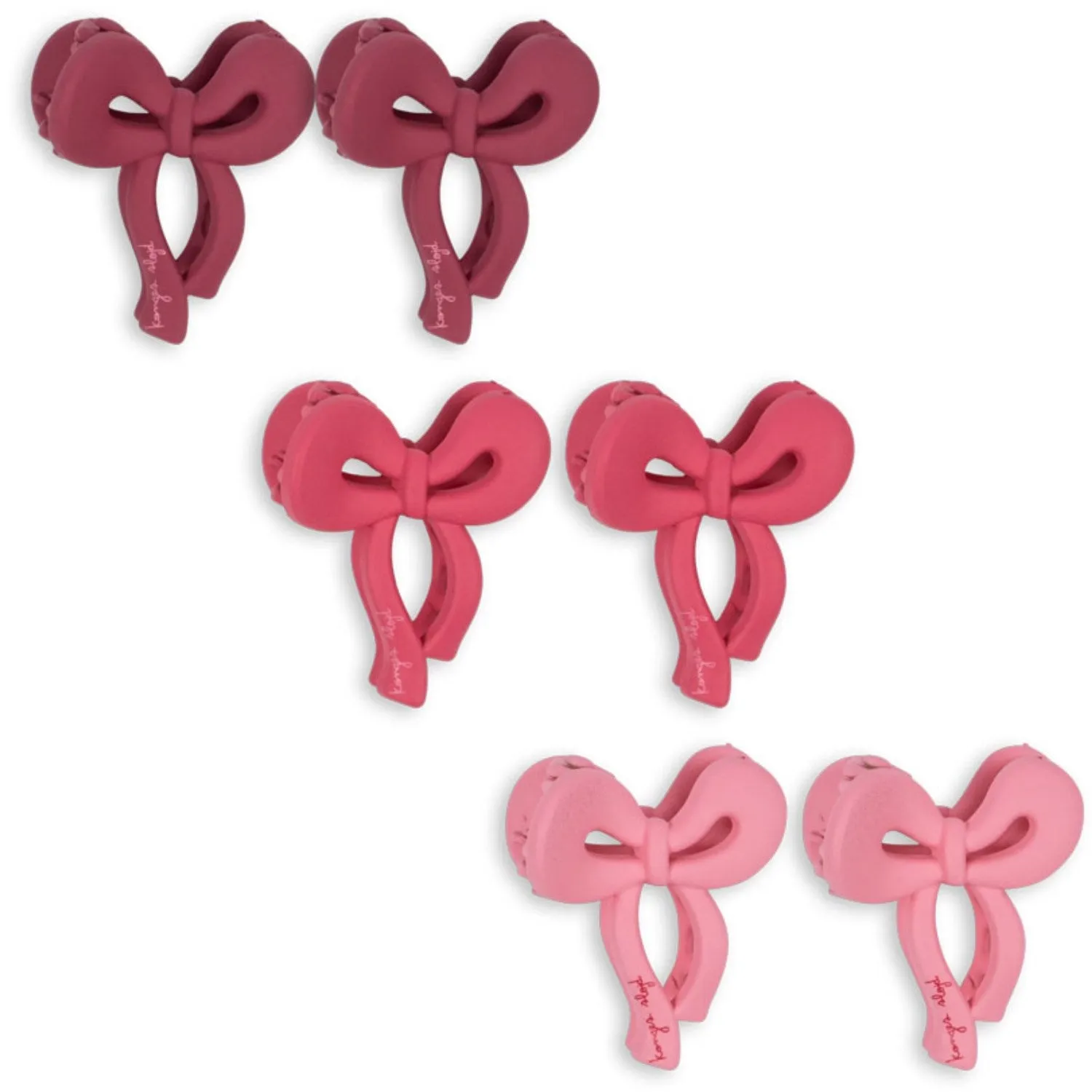 Konges Sljd Pink Mix 6 Pack Mini Bow Hair Clip