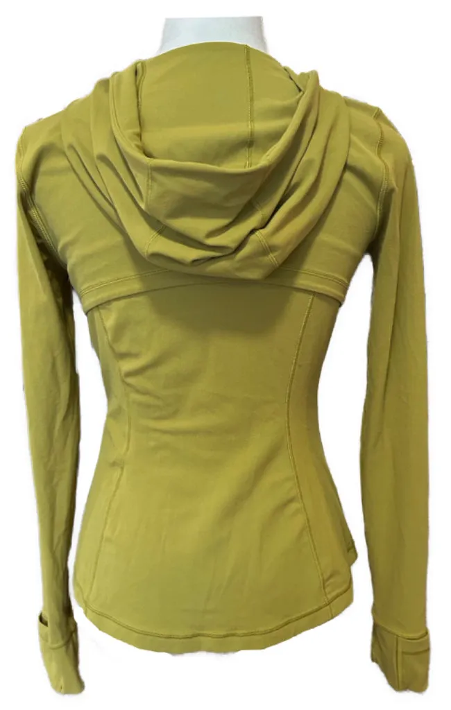 Lululemon Serpentine Yellow Define Hooded Jacket Nulu Size 8 MSP$128