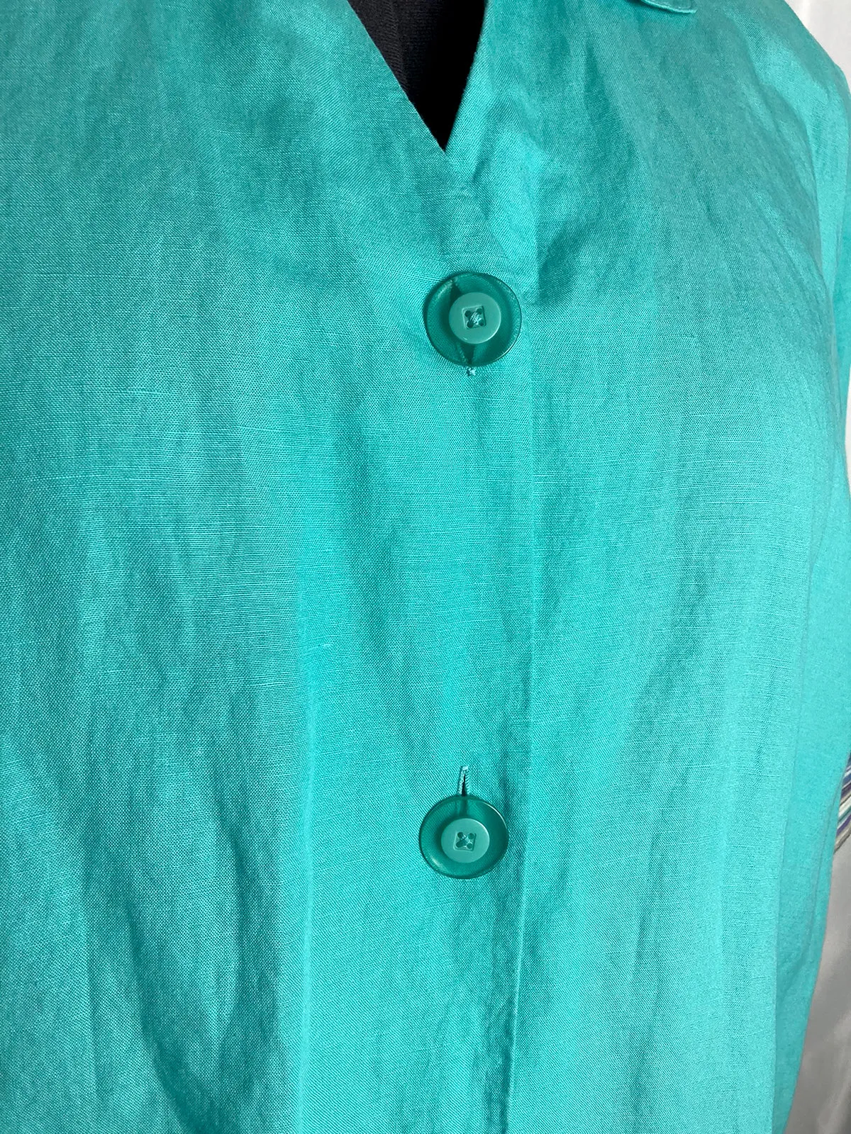 Maggie Barnes Size 3X Turquoise Shirt Jacket NWT