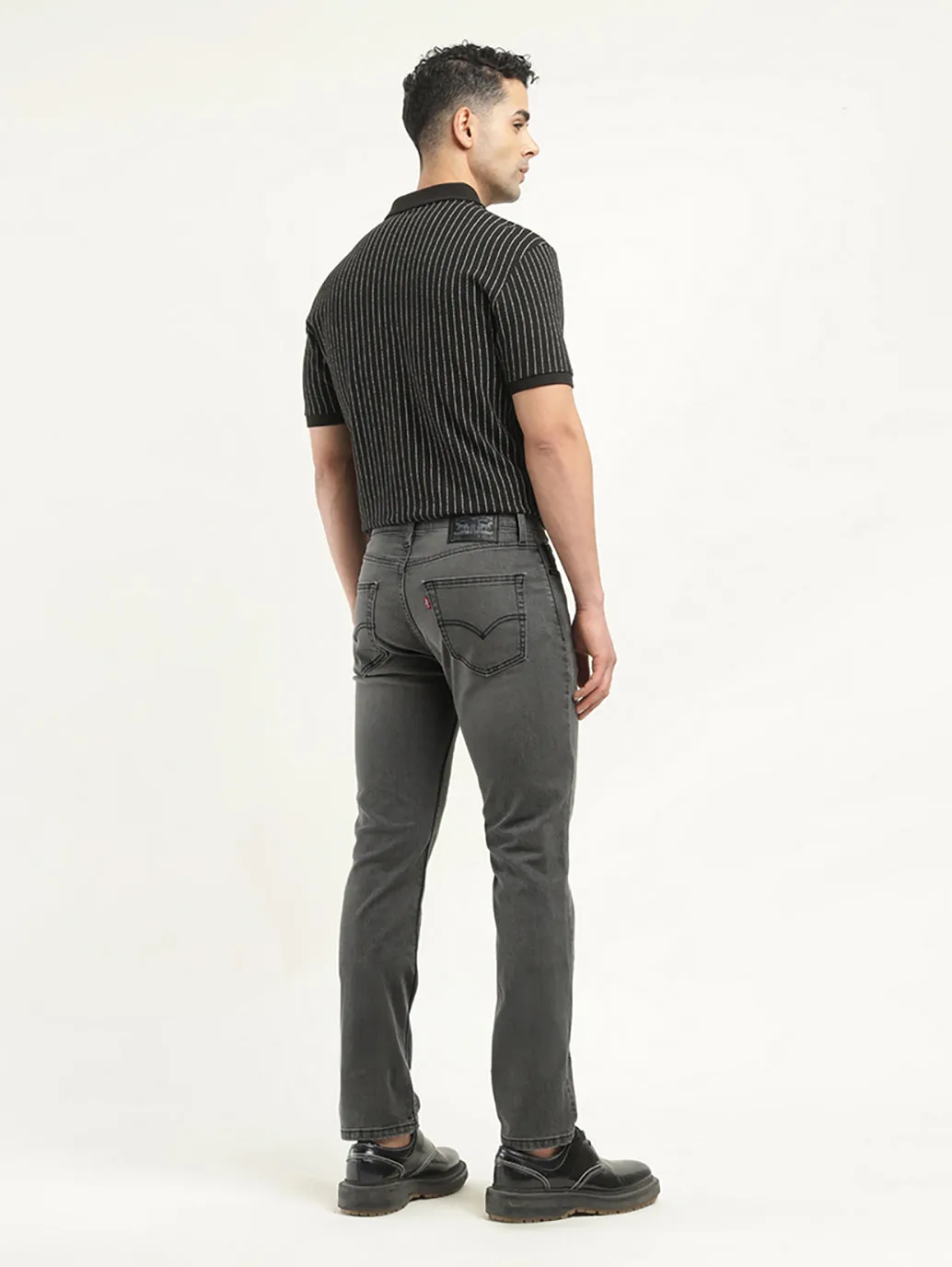 Men's 512 Black Slim Tapered Fit Mid Rise Jeans LEVI'S