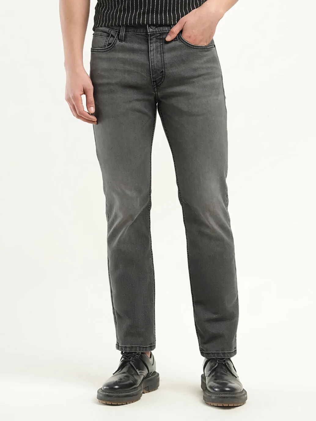 Men's 512 Black Slim Tapered Fit Mid Rise Jeans LEVI'S