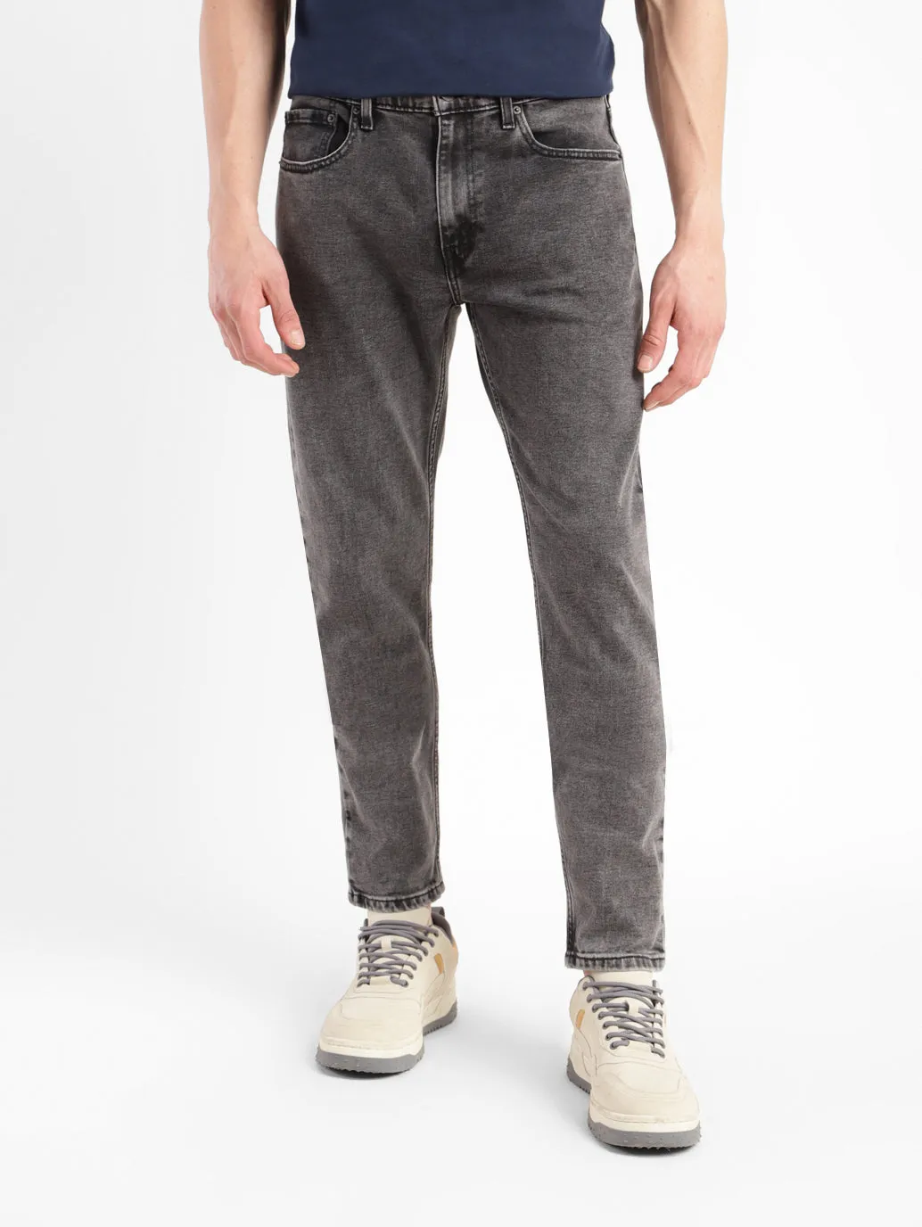 Men's 512 Black Slim Tapered Fit Mid Rise Jeans LEVI'S