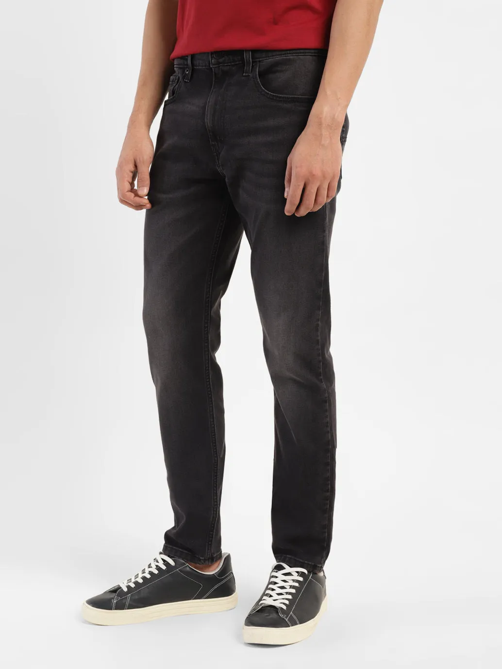 Men's 512 Black Slim Tapered Fit Mid Rise Jeans LEVI'S