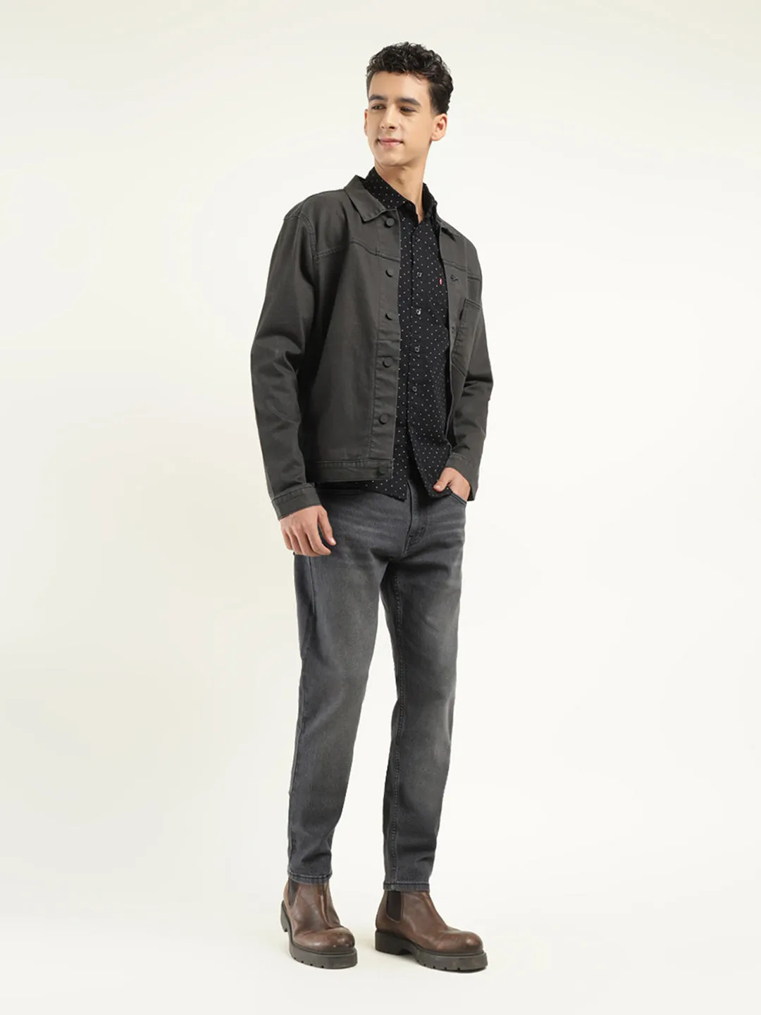 Men's 512 Black Slim Tapered Fit Mid Rise Jeans LEVI'S