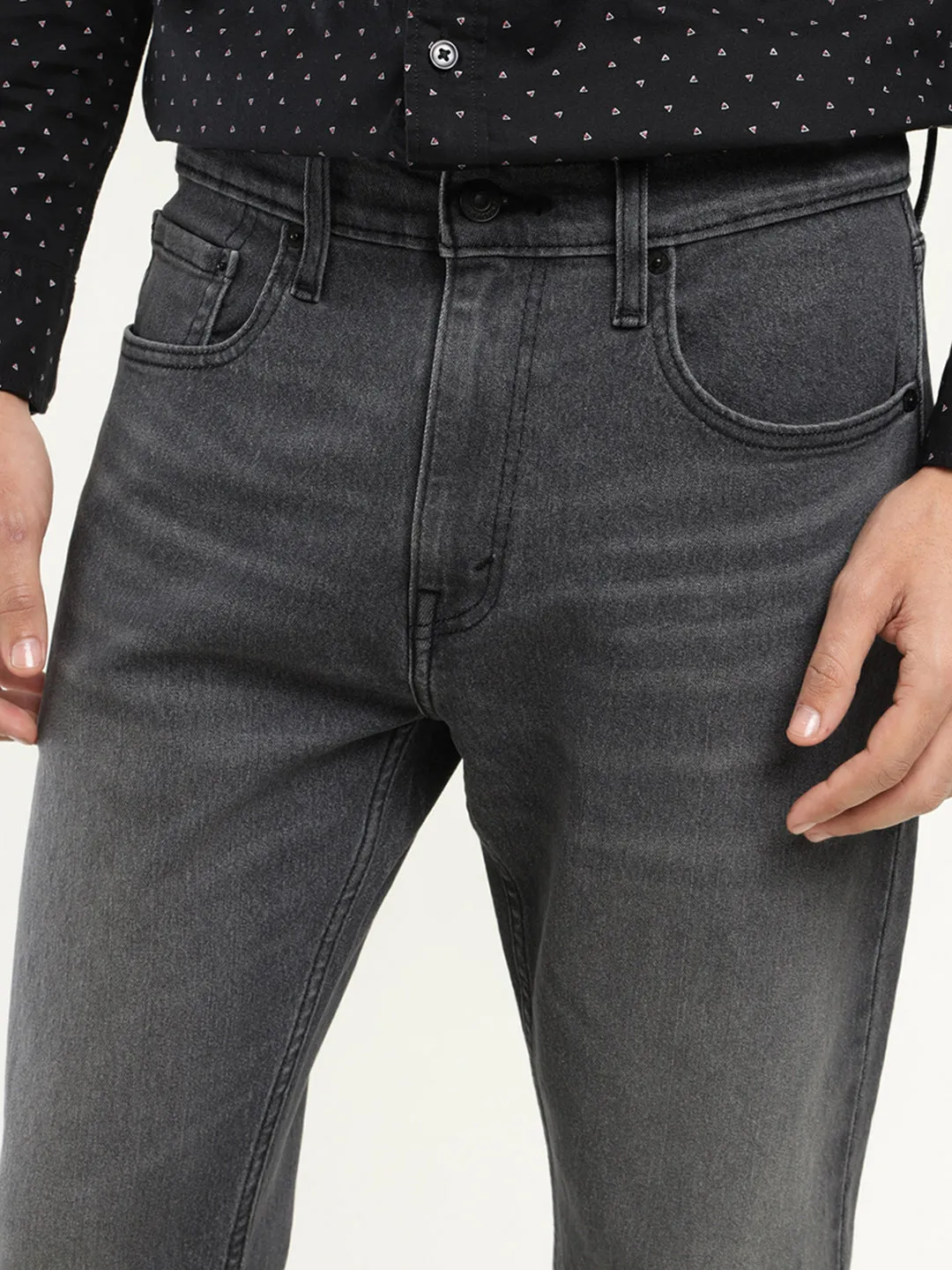 Men's 512 Black Slim Tapered Fit Mid Rise Jeans LEVI'S