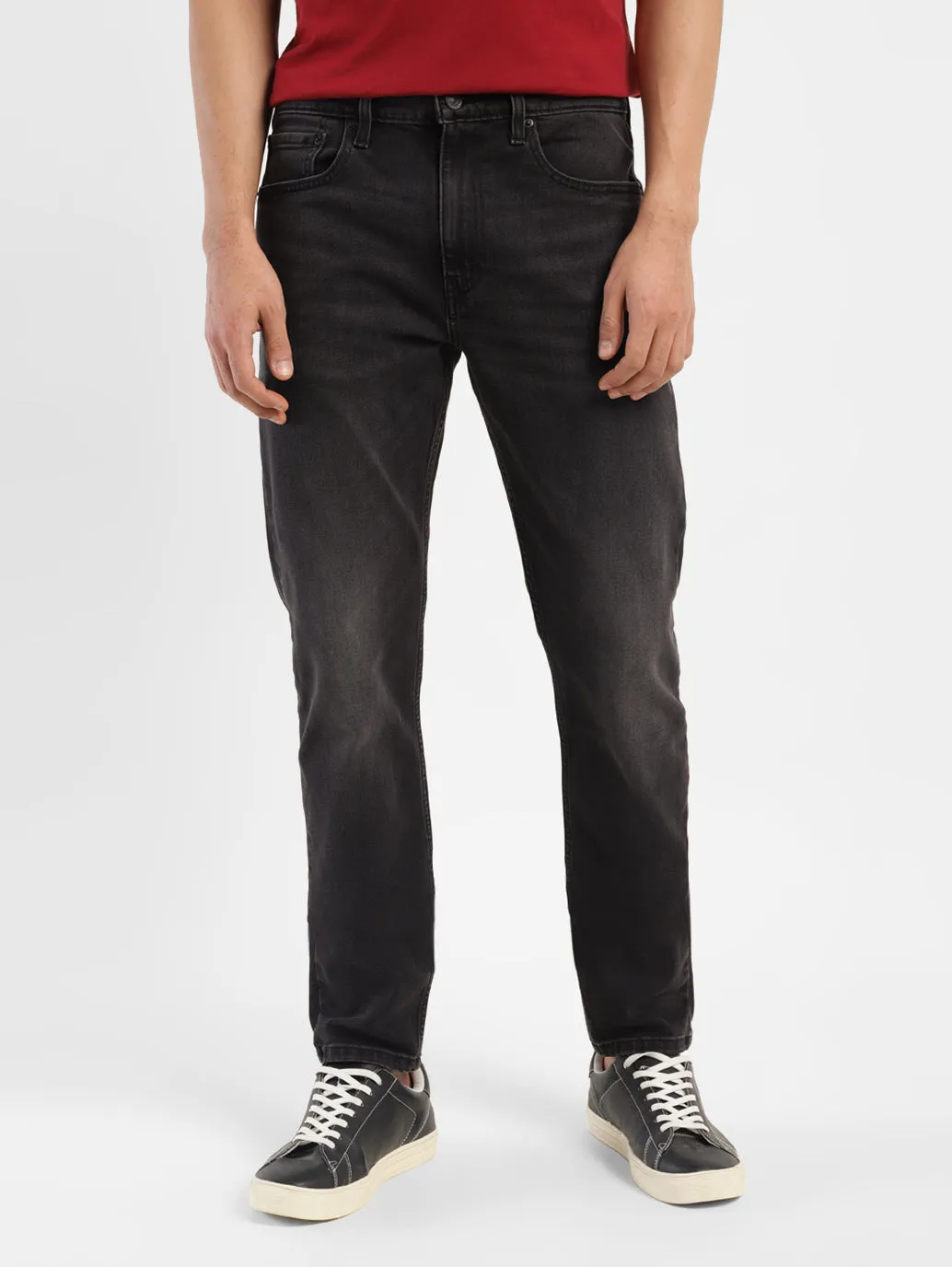 Men's 512 Black Slim Tapered Fit Mid Rise Jeans LEVI'S