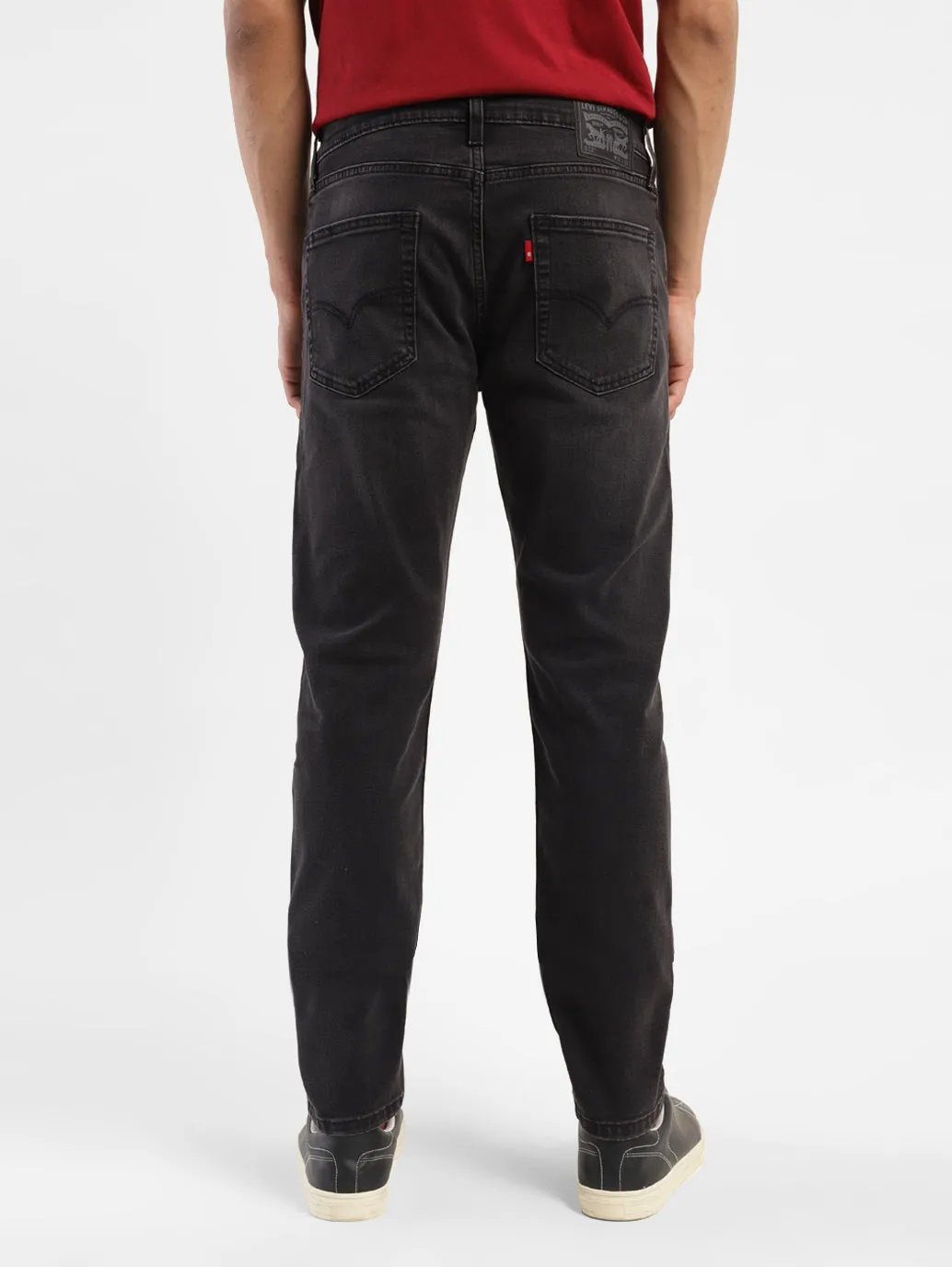 Men's 512 Black Slim Tapered Fit Mid Rise Jeans LEVI'S