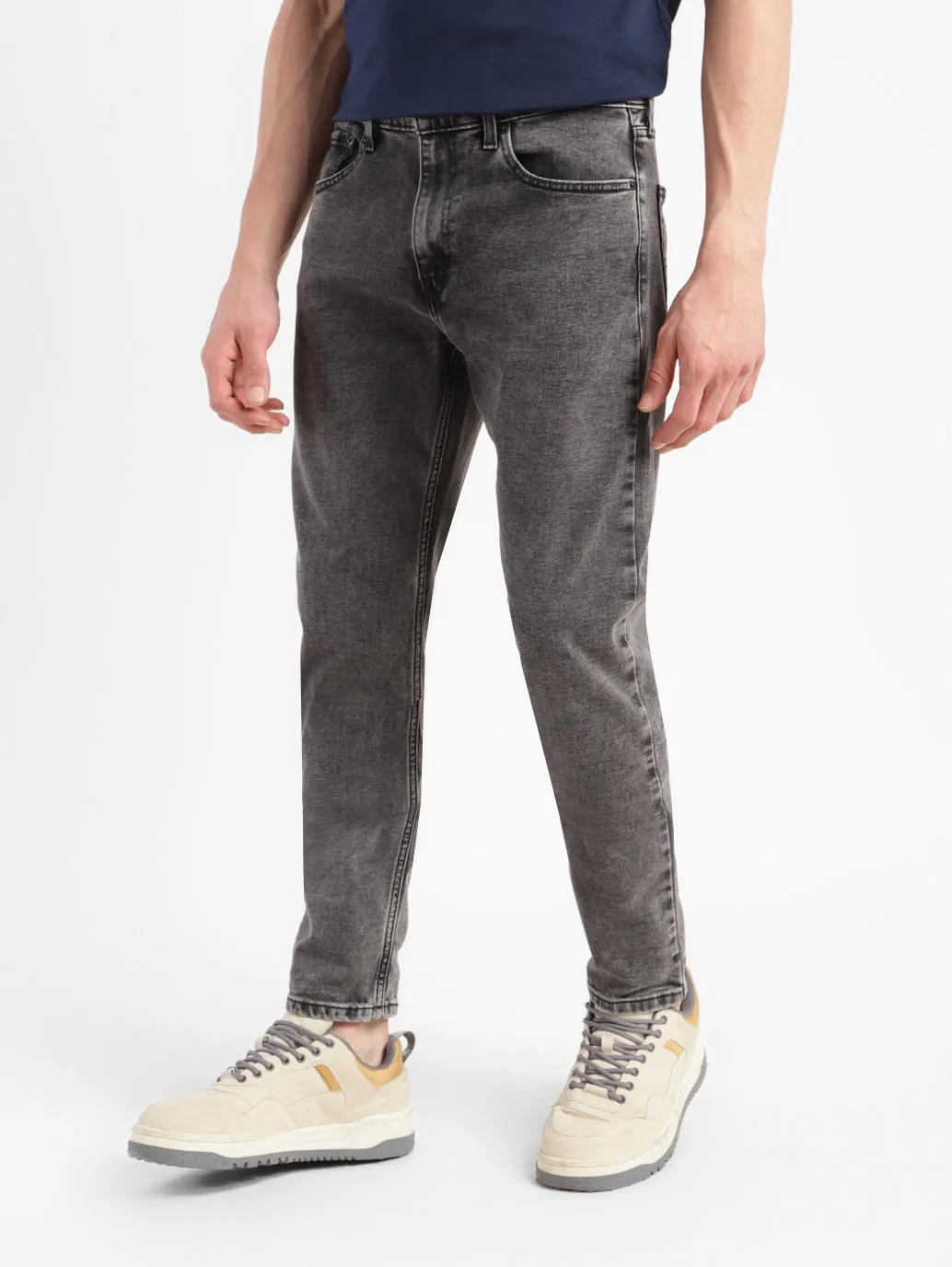 Men's 512 Black Slim Tapered Fit Mid Rise Jeans LEVI'S
