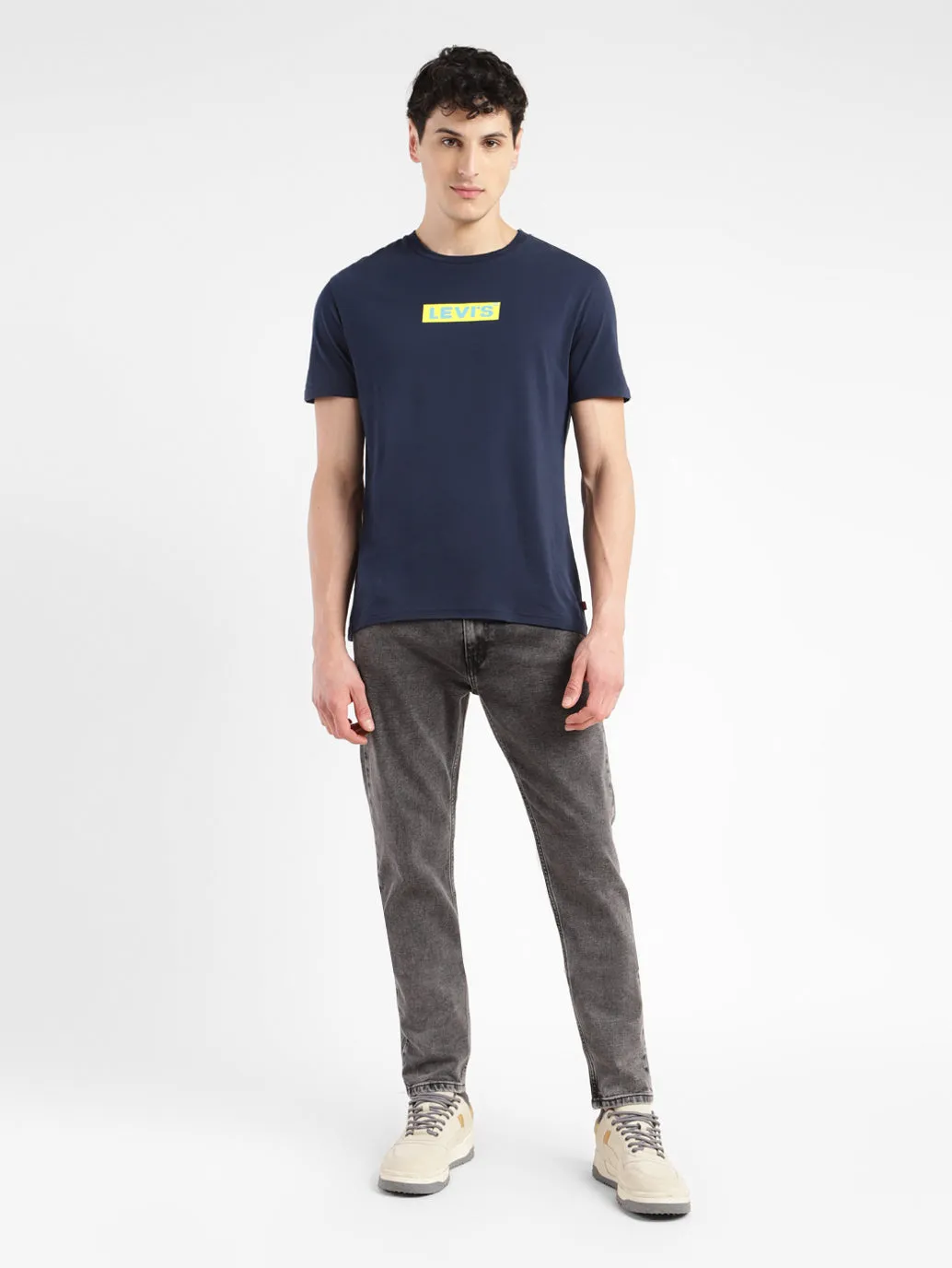 Men's 512 Black Slim Tapered Fit Mid Rise Jeans LEVI'S