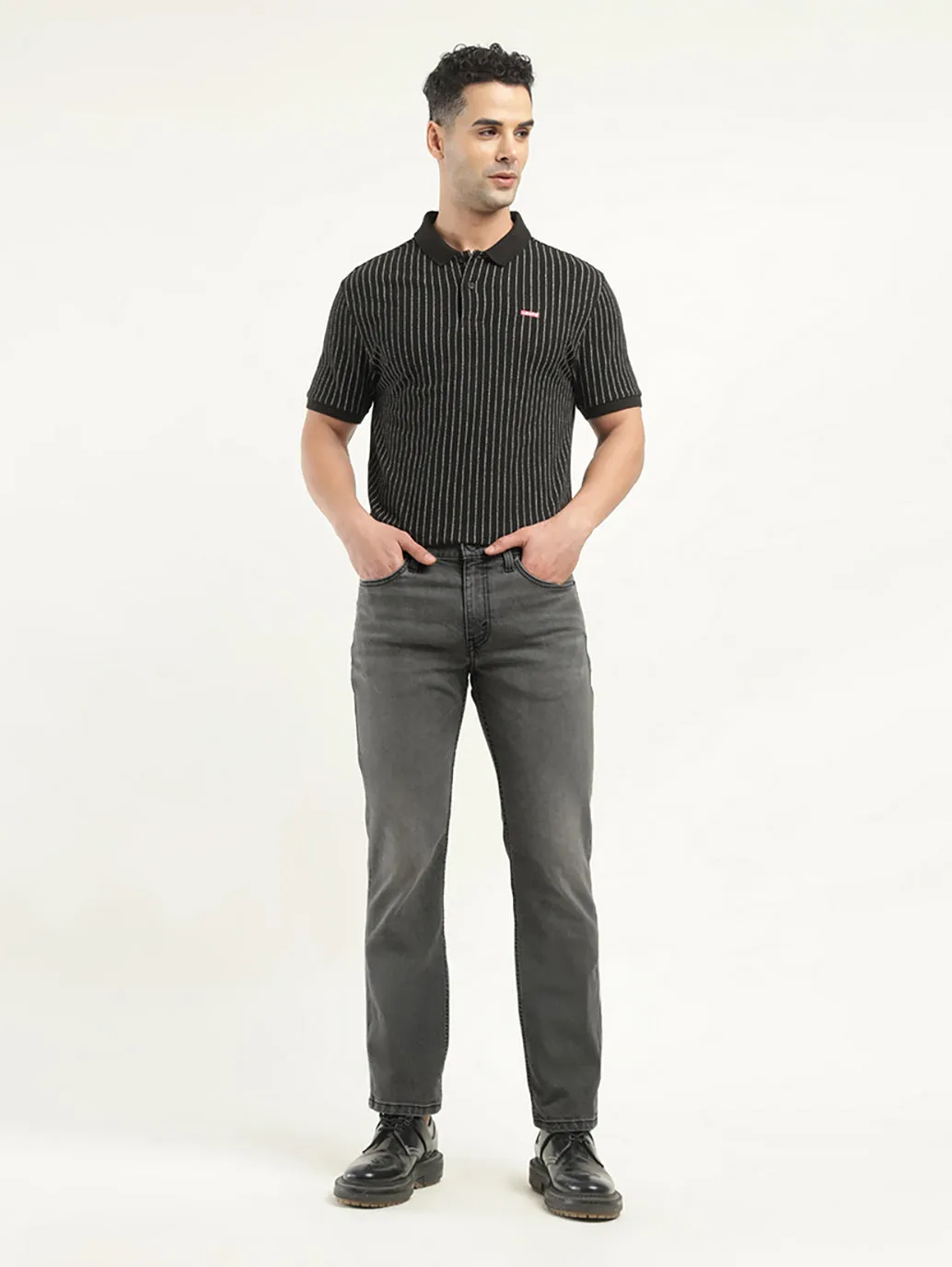 Men's 512 Black Slim Tapered Fit Mid Rise Jeans LEVI'S