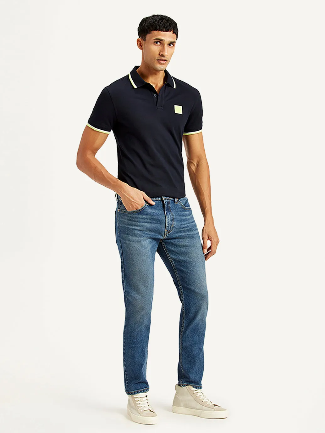 Men's 512 Blue Slim Tapered Fit Mid Rise Jeans LEVI'S