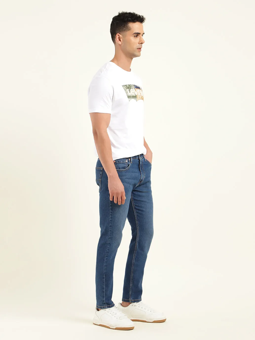 Men's 512 Blue Slim Tapered Fit Mid Rise Jeans LEVI'S