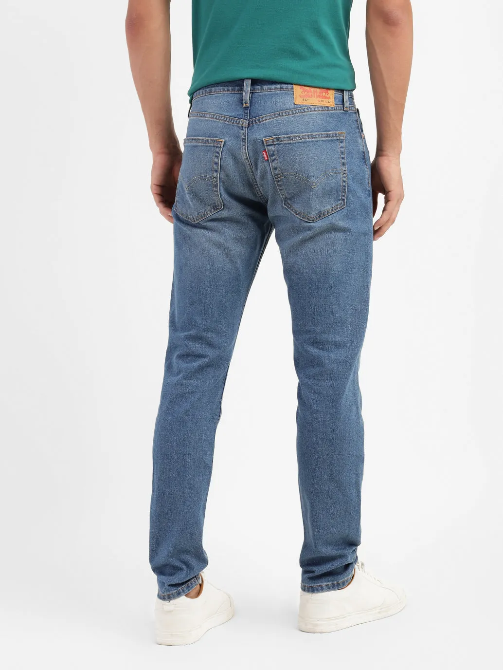 Men's 512 Blue Slim Tapered Fit Mid Rise Jeans LEVI'S