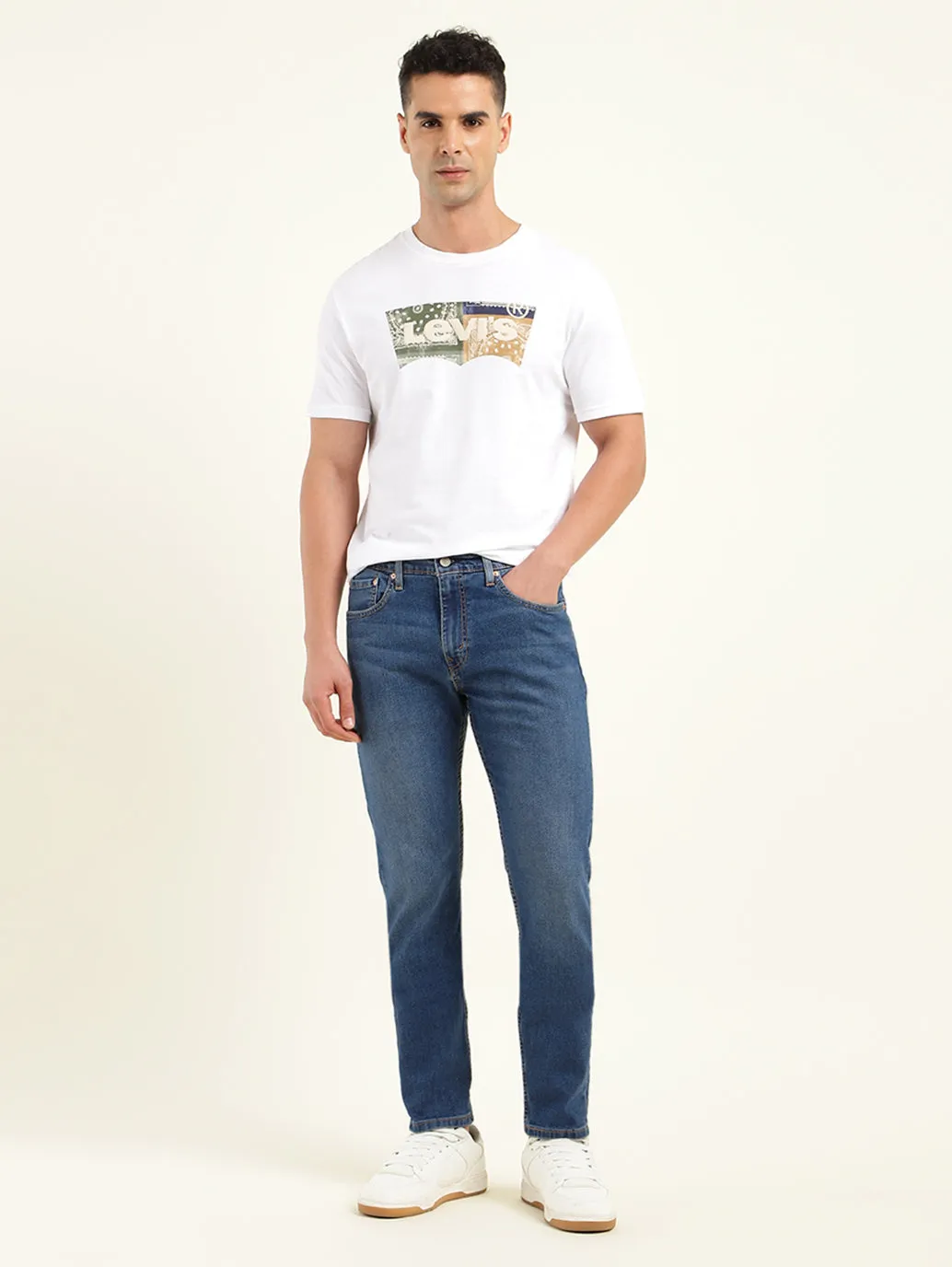 Men's 512 Blue Slim Tapered Fit Mid Rise Jeans LEVI'S