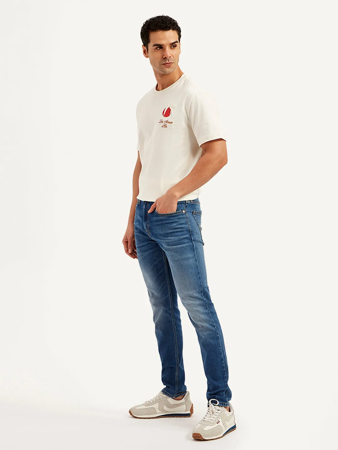 Men's 512 Blue Slim Tapered Fit Mid Rise Jeans LEVI'S