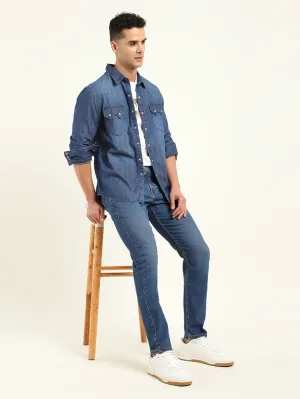 Men's 512 Blue Slim Tapered Fit Mid Rise Jeans LEVI'S