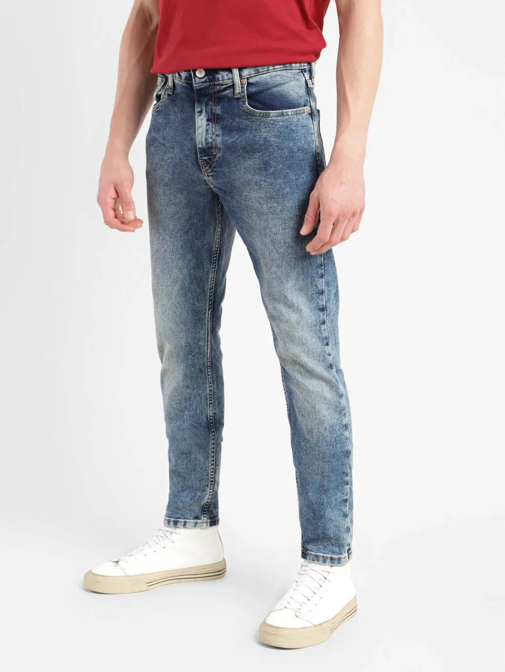 Men's 512 Blue Slim Tapered Fit Mid Rise Jeans LEVI'S