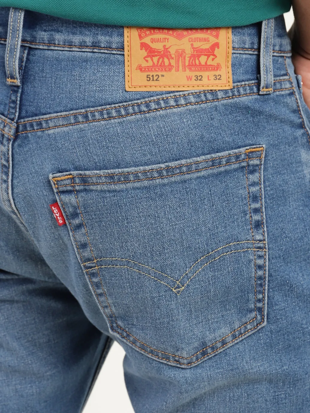 Men's 512 Blue Slim Tapered Fit Mid Rise Jeans LEVI'S