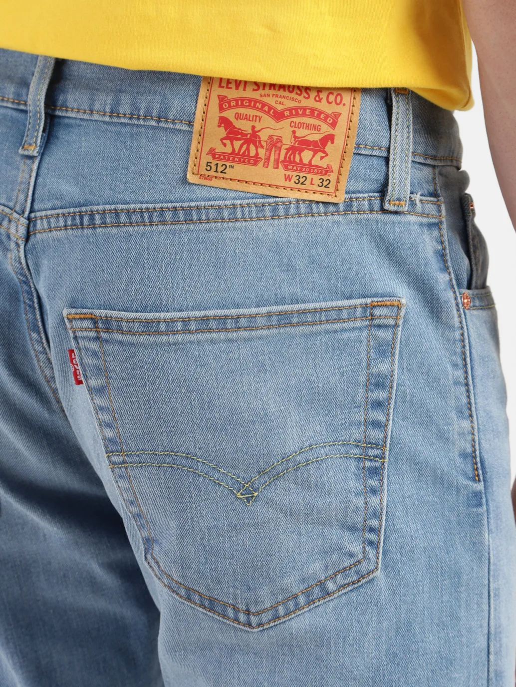 Men's 512 Blue Slim Tapered Fit Mid Rise Jeans LEVI'S