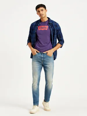 Men's 512 Blue Slim Tapered Fit Mid Rise Jeans LEVI'S
