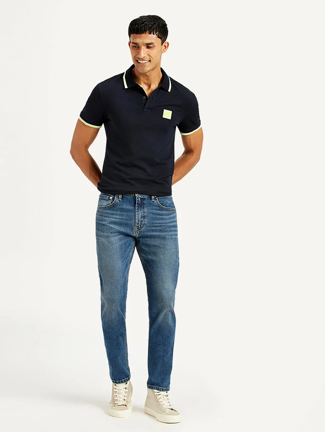 Men's 512 Blue Slim Tapered Fit Mid Rise Jeans LEVI'S