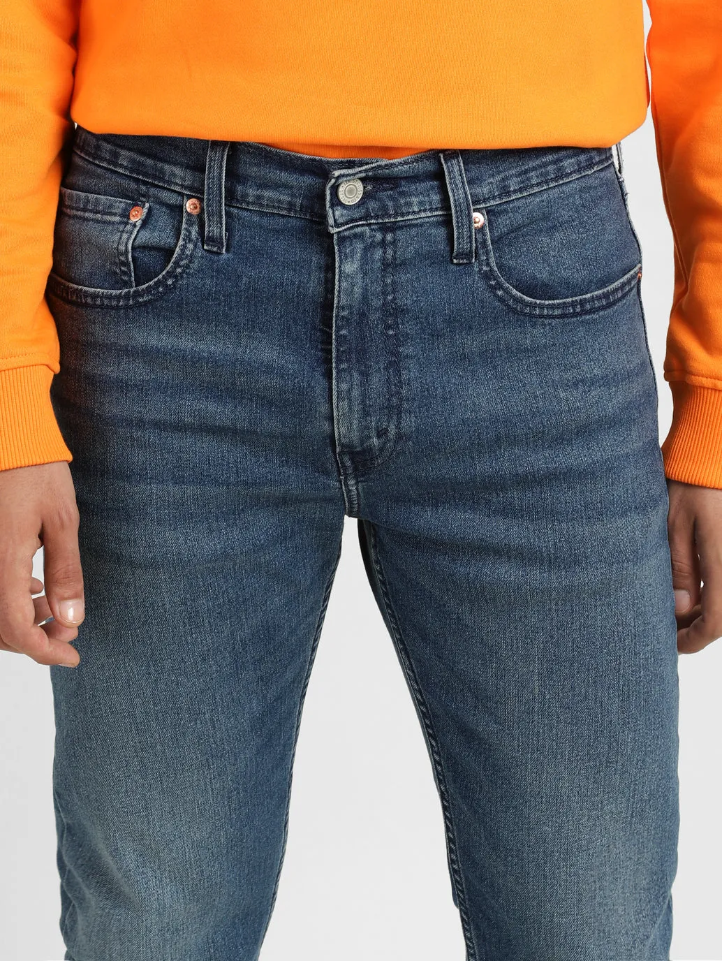 Men's 512 Blue Slim Tapered Fit Mid Rise Jeans LEVI'S