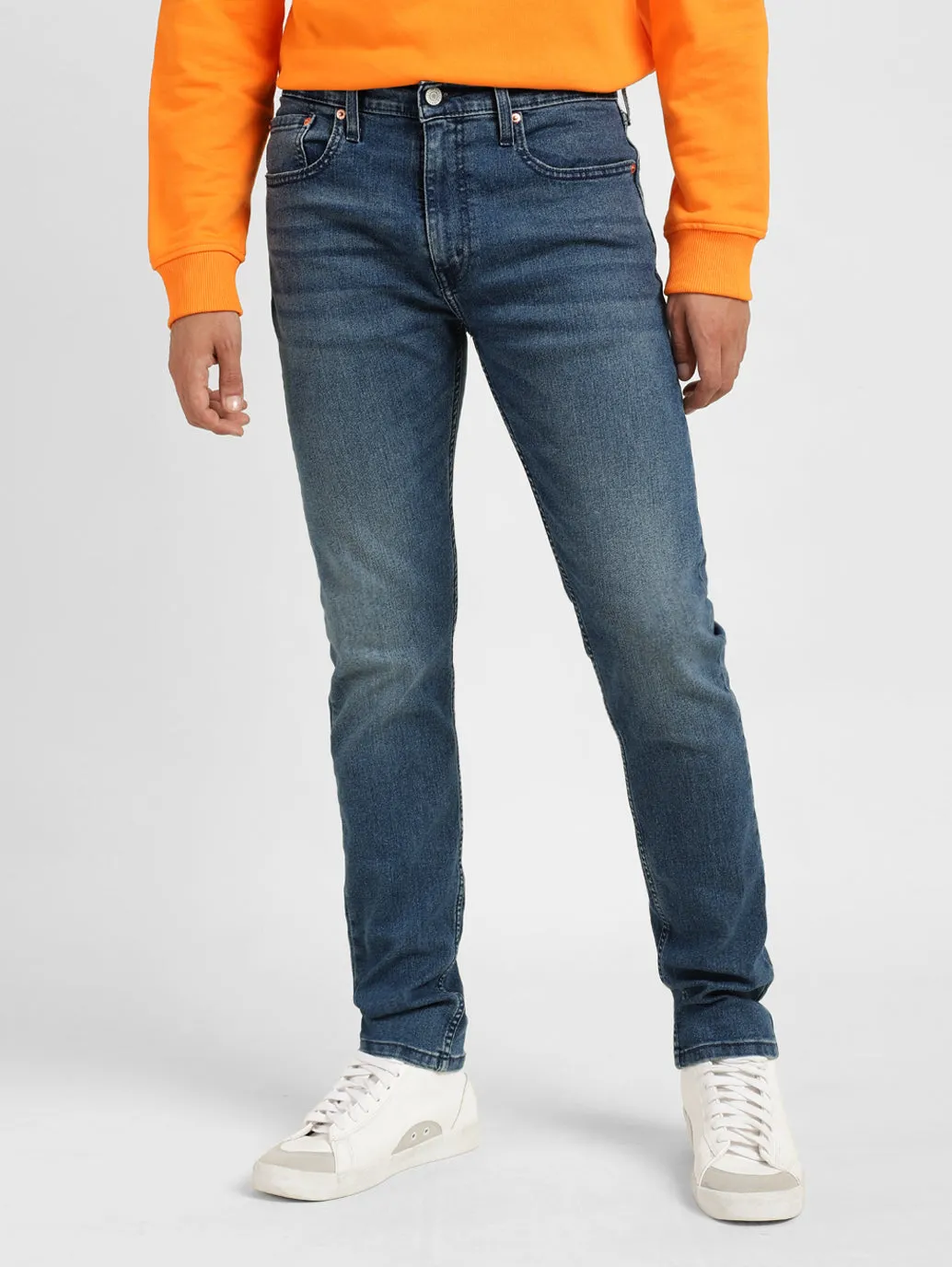 Men's 512 Blue Slim Tapered Fit Mid Rise Jeans LEVI'S