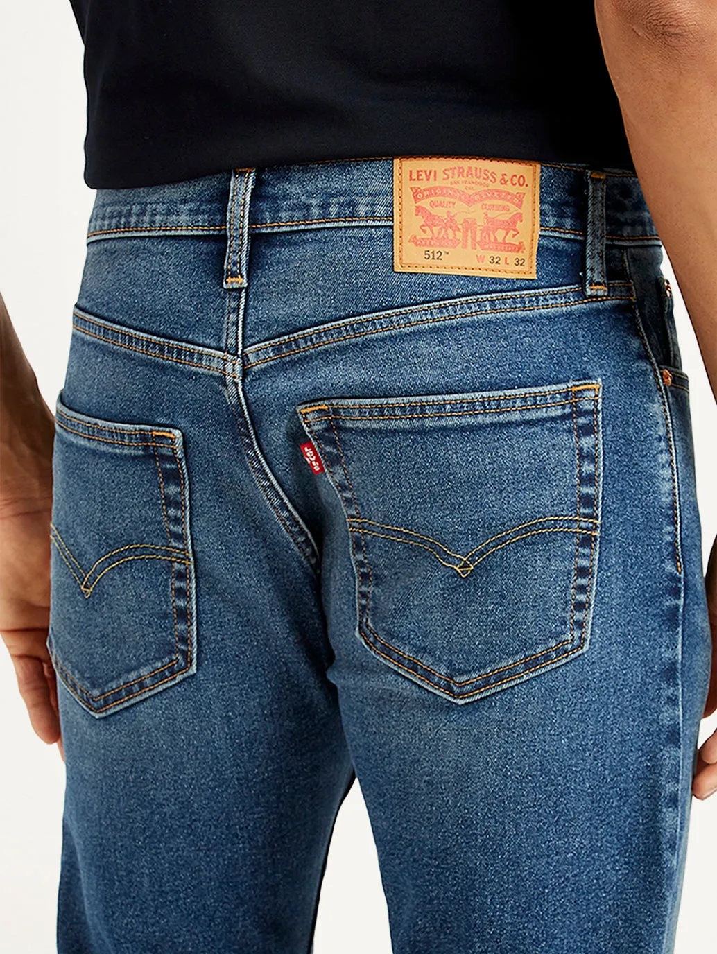 Men's 512 Blue Slim Tapered Fit Mid Rise Jeans LEVI'S