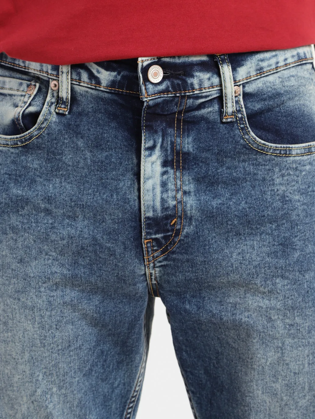 Men's 512 Blue Slim Tapered Fit Mid Rise Jeans LEVI'S