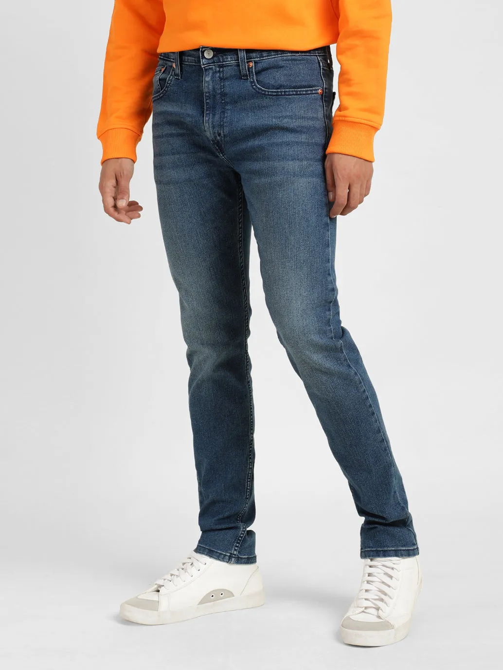 Men's 512 Blue Slim Tapered Fit Mid Rise Jeans LEVI'S