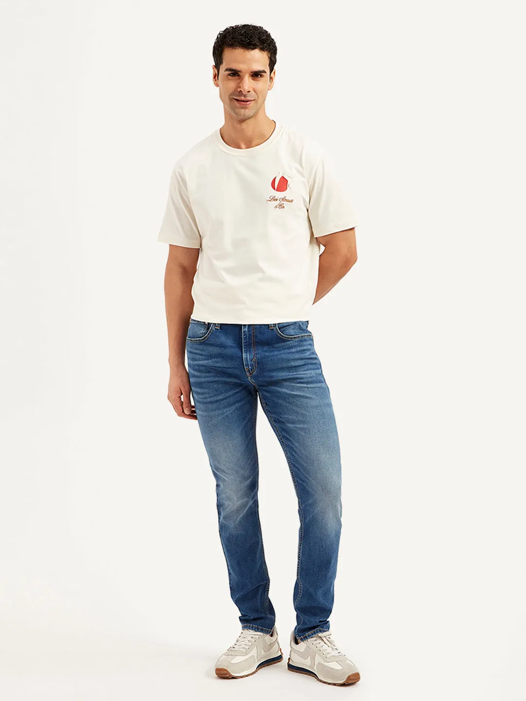 Men's 512 Blue Slim Tapered Fit Mid Rise Jeans LEVI'S