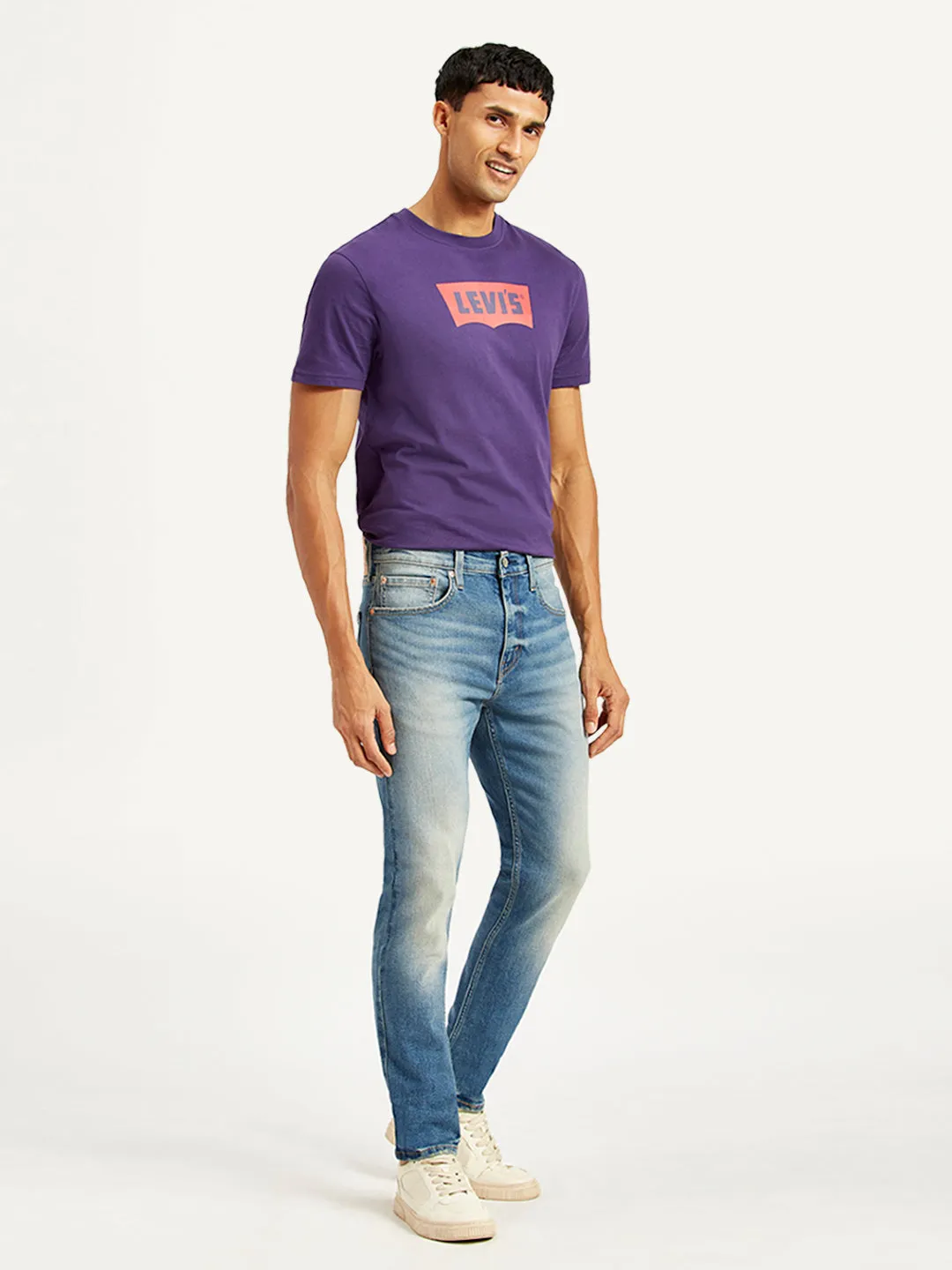Men's 512 Blue Slim Tapered Fit Mid Rise Jeans LEVI'S
