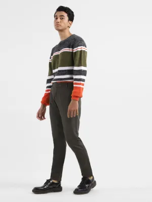 Men's 512 Brown Slim Tapered Fit Trousers LEVI'S