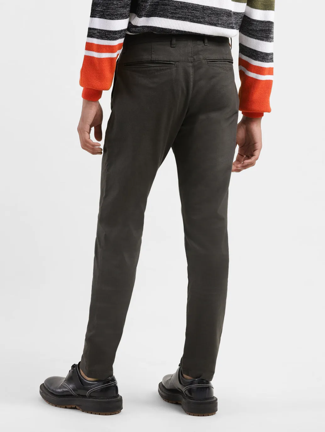 Men's 512 Brown Slim Tapered Fit Trousers LEVI'S