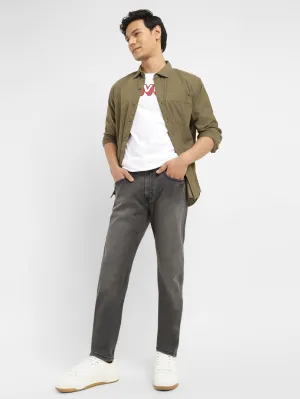 Men's 512 Charcoal Grey Slim Tapered Fit Mid Rise Jeans LEVI'S