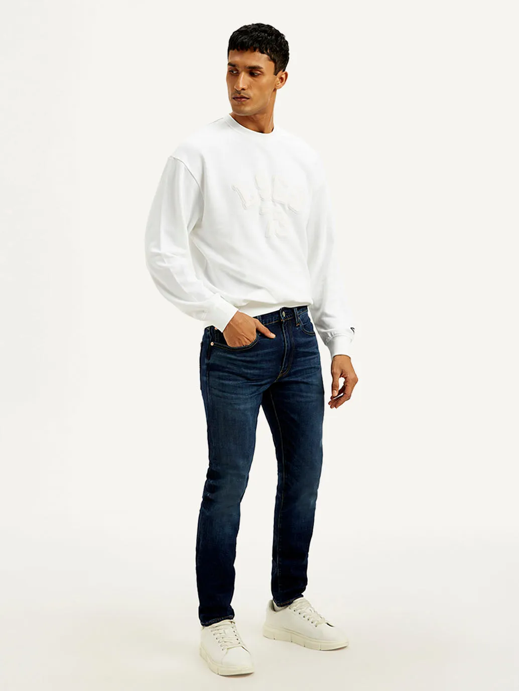 Men's 512 Dark Blue Slim Tapered Fit High Rise Jeans LEVI'S