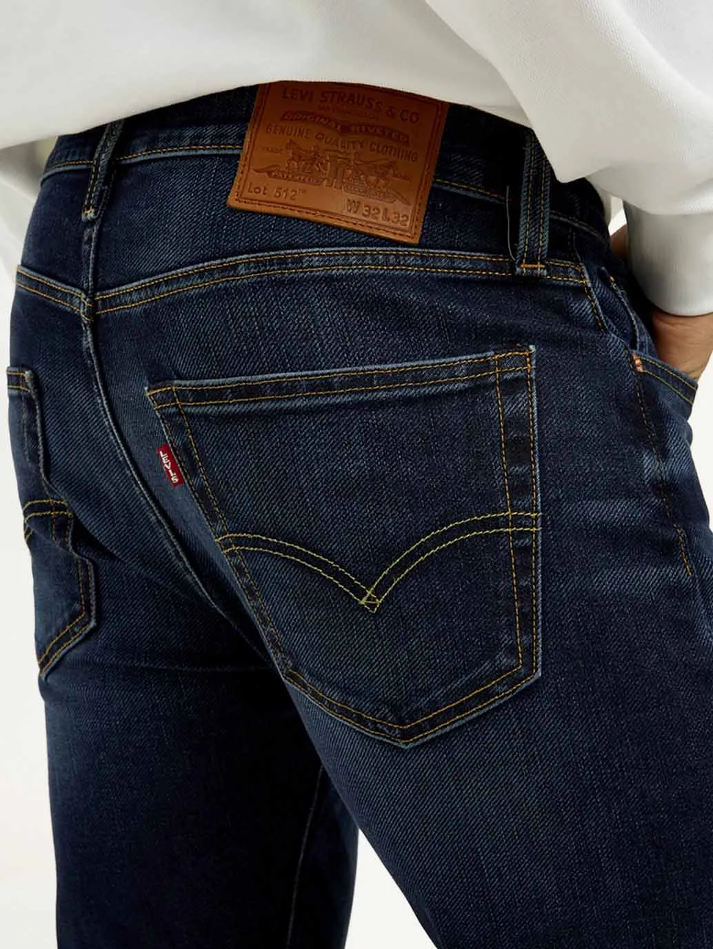 Men's 512 Dark Blue Slim Tapered Fit High Rise Jeans LEVI'S