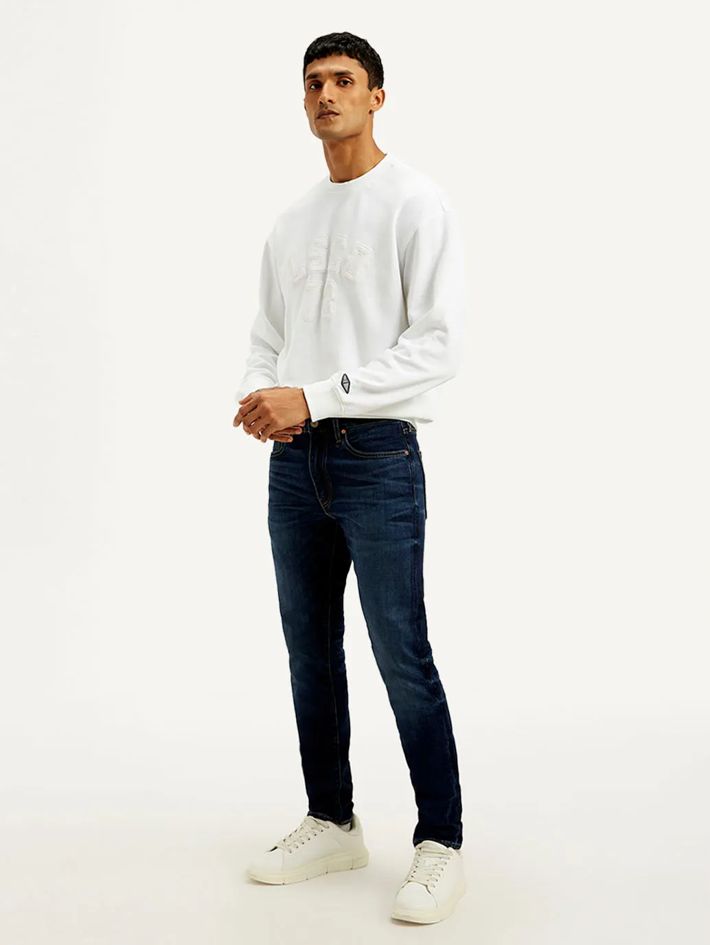 Men's 512 Dark Blue Slim Tapered Fit High Rise Jeans LEVI'S